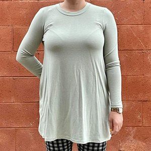 Mint Green Long Tunic Top